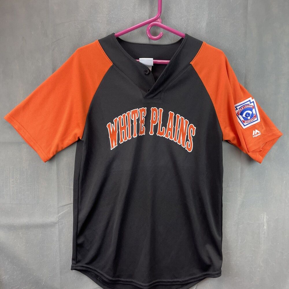 Majestic Little League Baseball White Plains #43 Jerseys Size S